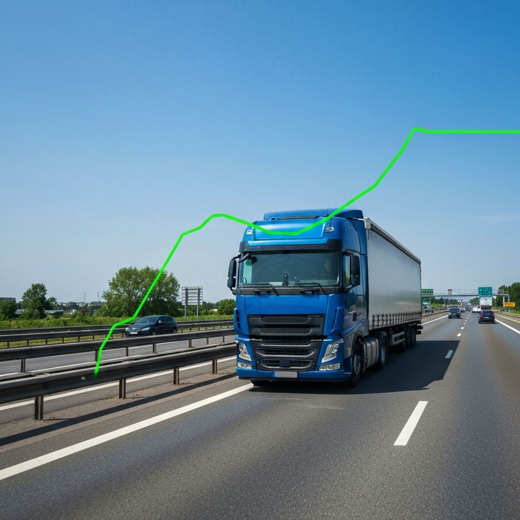 Transport truck with GPS tracking